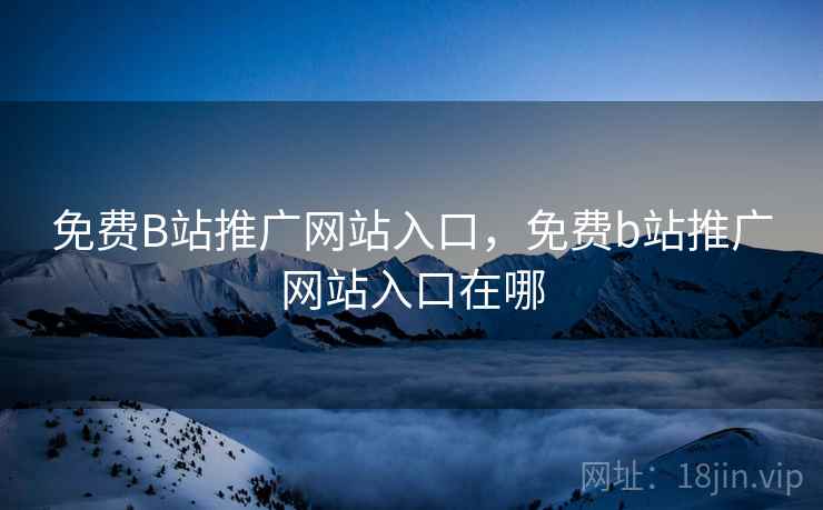 免费B站推广网站入口,免费b站推广网站入口在哪 第1张 免费B站推广网站入口,免费b站推广网站入口在哪 第1张
