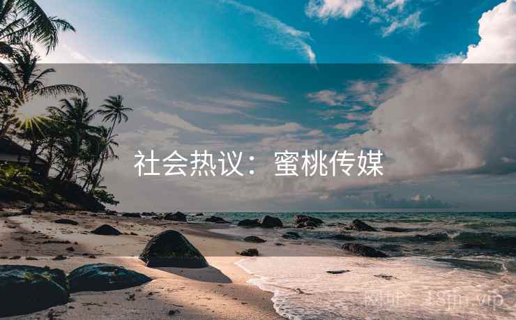 社会热议：蜜桃传媒  第2张
